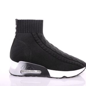 Ash Cable Knit High Top Pull on Sneakers EUC